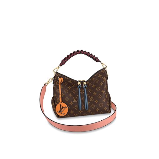 LOUIS VUITTON Beaubourg Hobo Mini Handbag. Authentic Quality Bag, including gift box, literature, dust bag, authenticity card. The adorable Beaubourg Hobo Mini handbag in Monogram canvas comes with a stylishly braided top handle. The House’s exceptional leather craftsmanship can be seen in the hand-painted edge dyeing on the braids. The oversized LV charm adds a sophisticated touch while the colorful name tag and shoulder strap bring a playful feel. This is an excellent handbag, ideal for day wear.