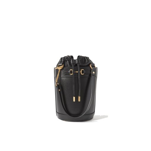 GUCCI 1995 Horsebit Leather Bucket Bag. Original Quality Bag including gift box, care book, dust bag, authenticity card. A new shape introduced within the Gucci Horsebit 1955 line presents a semi-rigid rounded bag design with a deconstructed drawstring closure on top. Inspired by an archival design, the accessory unifies the original details with a modern spirit, highlighting the Horsebit. Part of Gucci’s genetic code, the double ring, and bar design has been established as one of the most distinctive elements among the House symbols borrowed from the equestrian world.