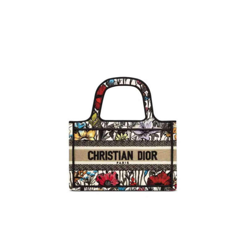 DIOR Mini Book Tote. Original Quality Bag including gift box, care book, dust bag, authenticity card. The Dior Book Tote, as imagined by Maria Grazia Chiuri, has become an essential item of the Dior aesthetic. The silhouette is fully embroidered. A prime example of Dior savoir-faire, the miniature bag may be carried by hand and can be paired with other Dior Oblique creations.