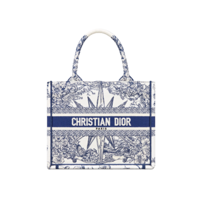 DIOR Small Book Tote. Original Quality Bag including gift box, care book, dust bag, authenticity card. This DIOR Tote is an original creation introduced by Dior's Creative Director, Maria Grazia Chiuri, and has become a staple of the Dior aesthetic. Designed to hold all the daily essentials, it is fully embroidered. Adorned with a Christian Dior Paris signature on the front, the small tote exemplifies the House's signature savoir-faire and may be carried by hand.