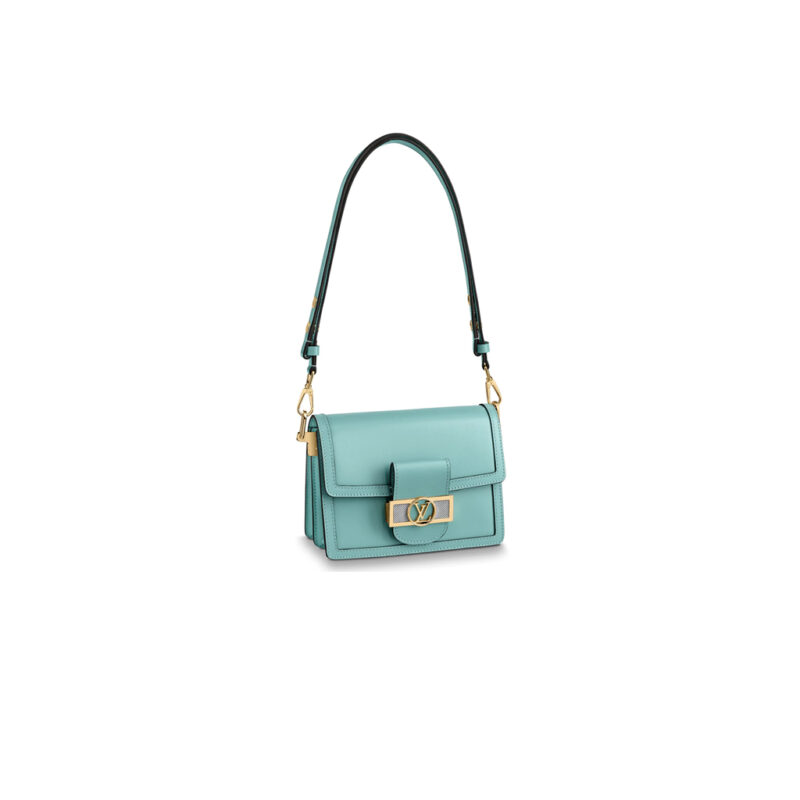 LOUIS VUITTON Mini Dauphine Crossbody and Shoulder Bag. Original Quality Bag including gift box, literature, dust bag, authenticity card. LOUIS VUITTON is expanding its Dauphine family with the Lugano Mini. In smooth calfskin leather, it features striking new signature touches like a gold LV circle lock trimmed with silver guilloche. Refined, elegant styling and convenient carry options make this bag a must-have for Dauphine lovers.