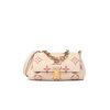 *OUIS *TON Favorite: Effortlessly Chic, Versatile Style. Meet The Favorite—a stunning blend of elegance and versatility. Crafted from soft, grained leather adorned with a bold oversized embossed Monogram pattern, this bag is the epitome of chic style. Feminine pleats add a couture-inspired touch, while the gold-tone magnetic lock pays homage to the Maison's storied heritage. With its removable and adjustable strap, The Favorite offers multiple ways to wear: short-shoulder or cross-body for day, and a detachable gold-tone chain for a glamorous evening look. Effortlessly stylish and endlessly adaptable, The Favorite is the perfect accessory for every occasion.