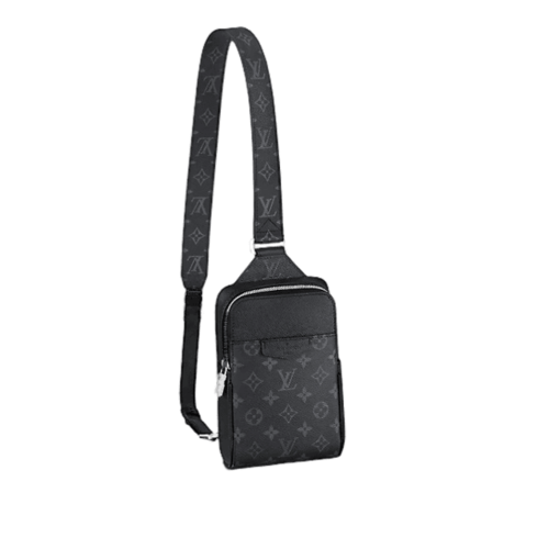 LOUIS VUITTON Outdoor Slingbag. From the latest Taigarama collection, here is the Outdoor Sling Bag, a sporty, easy-to-wear model constructed from a mix of tonal signature canvas and supple Taiga leather. Sized to carry essential goods, with a front pocket to stow ear phones or keys. The adjustable shoulder strap easily adapts for left or right carry.