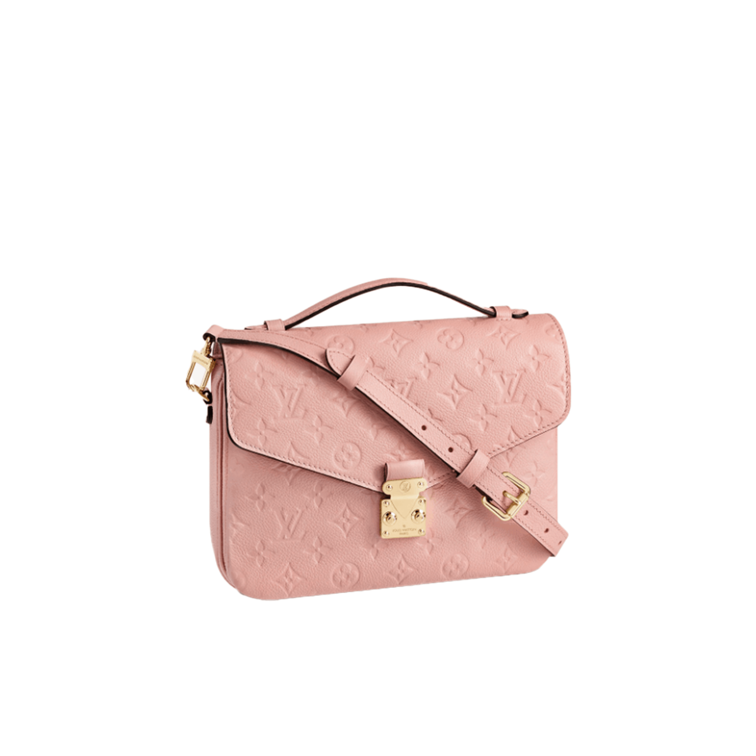 Pochette Métis Monogram Empreinte Bag 1 LOUIS VUITTON POCHETTE MÉTIS Monogram Empreinte Bag. Original Quality Bag including gift box, care book, dust bag, authenticity card. The Pochette Métis handbag is a chic, scaled-down version of the classic satchel silhouette. This covetable model is crafted from supple Monogram Empreinte leather, accented with an S-lock closure inspired by historic House trunks. It is versatile, compact and surprisingly roomy. Also fitted with a stylish top handle and a detachable strap for shoulder or cross-body wear.