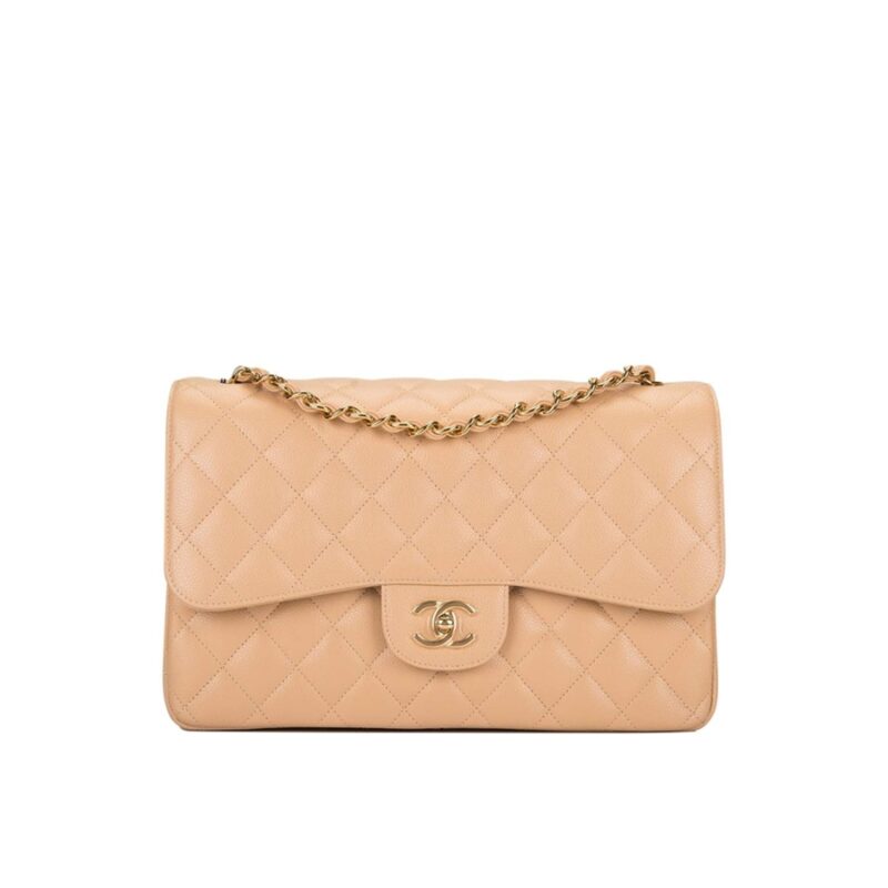 CHANEL Maxi Classic Handbag. Original Quality Bag including gift box, care book, dust bag, authenticity card. The Maxi Classic Double Flap bags are available in both grained calfskin and lambskin with silver/gold tone hardware. This classic handbag features a front flap with signature CC turn lock closure, half-moon back pocket. Also an adjustable interwoven silver/gold tone chain link and leather shoulder strap.