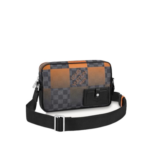 LOUIS VUITTON Alpha Messenger. Original Quality Bag including gift box, care book, dust bag, authenticity card. Compact and stylish, the Alpha Messenger is the modern way to keep personal items close at hand. This new version features a fresh take on Louis Vuitton’s iconic Damier Graphite pattern, a “Giant” variation in graduated shades of bold, colorful orange. And with its comfortable strap, it’s a breeze to carry.