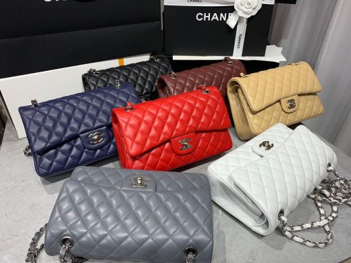 CHANEL Medium Classic Flap Bag. Original Quality Bag. CHANEL Sales Box and Dust Bag. Booklet, Authenticity Card, Payment Slip. Whether you’re a young celeb looking to carry a flashy mini bag in front of the paparazzi or a corporate maven looking for a roomy day bag that announces that you’ve arrived. Many sizes, colors and variations on the Classic Flap mean that there’s likely a version that will suit your purposes. The bags tend to hold their value well for years.