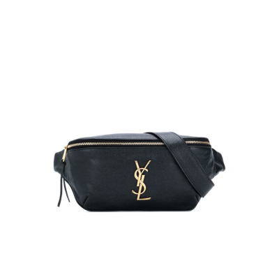 SAINT LAURENT Classic Monogram Belt Bag.