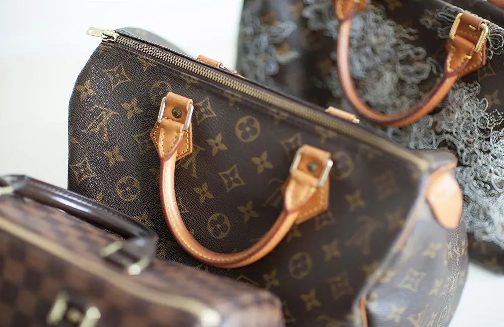 A LOUIS VUITTON Speedy bag, basking in the aura of a beginner’s luxury purchase.