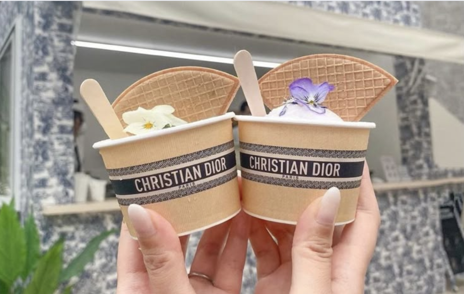 UCCI-branded gelato pop-up installation with bold signage and chic decor in Tokyo