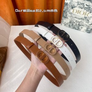 30 Montaigne Belt. Authentic quality luxury belt crafted in genuine leather comes with authenticity card, dust bag and gift bag. Elevate Every Look! Inspired by the iconic 30 Montaigne bag, this belt is a refined expression of *ior’s timeless craftsmanship. Crafted in smooth brown calfskin, it’s enriched with a gleaming CD buckle in antique gold-finish metal—an instantly recognizable emblem of the House. Sleek yet versatile, its design pairs effortlessly with jeans, skirts, or dresses, making it a wardrobe essential that transitions from day to evening with ease. More than just an accessory, the 30 Montaigne belt is a statement of elegance, sophistication, and unmistakable *ior heritage.