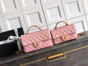 Mini Handy CC Flap Bag. Authentic quality luxury bag crafted in genuine leather comes with authenticity card, dust bag and gift bag. Small in Size, Grand in Glamour — The Essence of Elegance. Petite yet powerful, the Caviar Quilted Mini Handy CC Flap embodies timeless sophistication. Crafted from signature caviar leather with classic diamond quilting, this bag exudes refined elegance in every stitch. The design features a structured top handle and a leather-threaded chain strap, offering versatile styling from hand-carry to crossbody. Gold-plated CC details and the signature turn-lock closure add the perfect touch of luxury. Inside, a sleek leather interior with both zipper and patch pockets ensures your essentials stay beautifully organized. Compact, iconic, and unmistakably *ANEL — this is the ultimate statement in modern classic style.