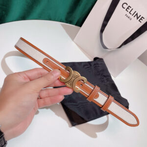 Border Triomphe Belt. Authentic quality luxury bag crafted in genuine leather comes with authenticity card, dust bag and gift bag. Where Parisian Precision Meets Effortless Elegance. The Border Triomphe Belt embodies Parisian refinement in its purest form. Crafted from luxurious smooth calfskin, this elegant accessory is framed by subtle contrasting borders that highlight its sleek lines and meticulous craftsmanship. At its center, the iconic Triomphe buckle—an emblem of *ELINE’s timeless heritage—adds a touch of golden sophistication. Whether paired with tailored trousers, a flowing dress, or high-waisted denim, this belt transforms any outfit into a statement of effortless elegance. A true symbol of quiet luxury, the Border Triomphe Belt is the ultimate finishing touch for those who appreciate understated glamour and modern French allure.