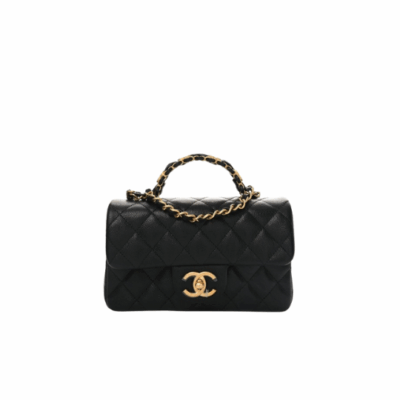 Mini Handy CC Flap Bag. Authentic quality luxury bag crafted in genuine leather comes with authenticity card, dust bag and gift bag. Small in Size, Grand in Glamour — The Essence of Elegance. Petite yet powerful, the Caviar Quilted Mini Handy CC Flap embodies timeless sophistication. Crafted from signature caviar leather with classic diamond quilting, this bag exudes refined elegance in every stitch. The design features a structured top handle and a leather-threaded chain strap, offering versatile styling from hand-carry to crossbody. Gold-plated CC details and the signature turn-lock closure add the perfect touch of luxury. Inside, a sleek leather interior with both zipper and patch pockets ensures your essentials stay beautifully organized. Compact, iconic, and unmistakably *ANEL — this is the ultimate statement in modern classic style.