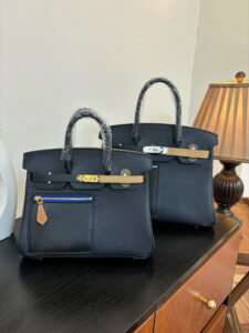 Swift Colormatic Uni Birkin. Authentic quality luxury bag crafted in genuine leather comes with authenticity card, dust bag and gift bag. Where Color Meets Craft — The Art of Birkin Reimagined. The Swift Colormatic Uni Birkin is a rare masterpiece of craftsmanship and color harmony. Expertly handcrafted from luxuriously soft Swift leather, this special-order Birkin reimagines classic sophistication with a playful, modern twist. Its thoughtful design includes a front zipper pocket, rear flat pocket, and the iconic short crossover flap secured by a signature turn-lock closure. Inside, a supple leather interior with both zipper and patch pockets ensures your essentials are beautifully organized. From its smooth texture to its meticulous detailing, the Swift Colormatic Uni Birkin is more than a handbag — it’s an exclusive statement of individuality and timeless *rmès artistry.