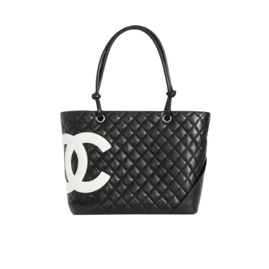 Cambon Tote. Authentic quality luxury bag crafted in genuine leather comes with authenticity card, dust bag and gift bag. A Bold Expression of Iconic Elegance. The *ANEL Cambon Tote brings together timeless craftsmanship and a playful touch of modern sophistication. Crafted from luxurious diamond-quilted calfskin leather, this elegant shoulder bag showcases *ANEL’s signature artistry with a refined yet statement-making silhouette. The design is elevated by distinctive leather rope top handles, beautifully knotted at the ends, while the oversized patent-leather CC logo patch adds a bold contrast and unmistakable *ANEL identity. Opening with a secure top zipper, the bag reveals a vibrant pink *ANEL monogram fabric interior with practical zipper and patch pockets, offering both style and everyday functionality. Spacious, iconic, and effortlessly chic, the Cambon Tote is the perfect companion for those who love a classic *ANEL look with a touch of personality.